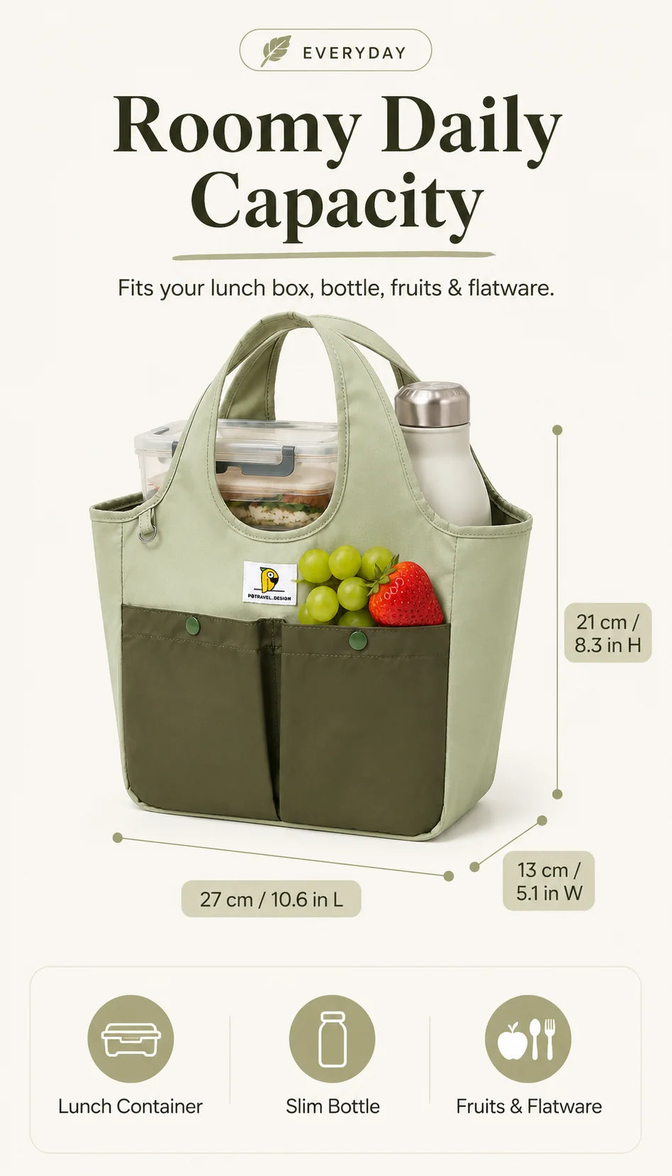Insulated Lunch Bag Tote Waterproof Portable Large Capacity Bento Box Bag Thermal Cooler Handbag for Office School Picnic