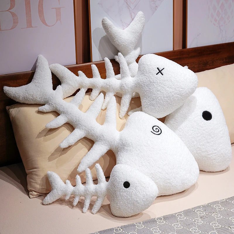 Creative Fish Bone Plush Toy | Cozy Cushion & Fun Gift