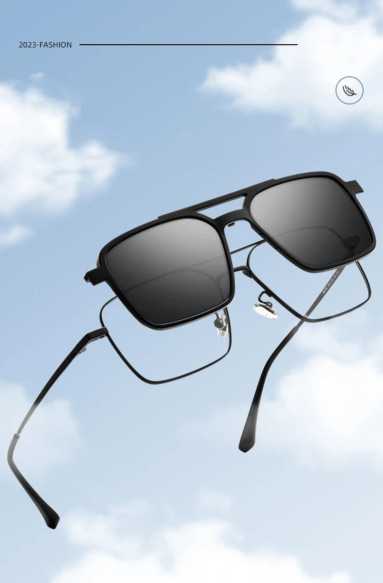 Men's Classic Polarized Clip-On Sunglasses | Retro Pilot Shades 2026