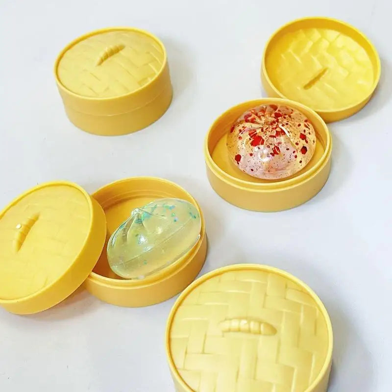 Crystal Bun Cute Mini Soup Dumpling Shaped Stress-relief Squeeze Toy, Venting Office Prank Toy, Slow Rebound, Fun Gift
