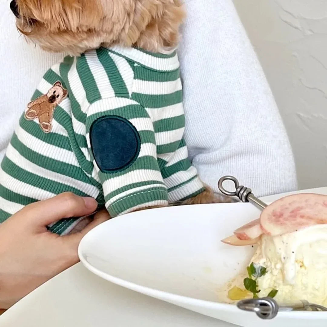 Summer Striped Dog T-Shirt | Cute & Soft Pullover for Small Dogs