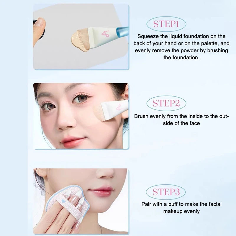 Set de brochas de maquillaje ultrafinas y esponja sin marcas | Herramientas de belleza esenciales