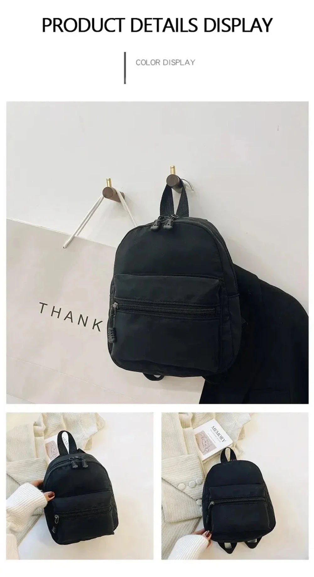 Stylish Women's Nylon Backpack | Versatile Casual Handbag