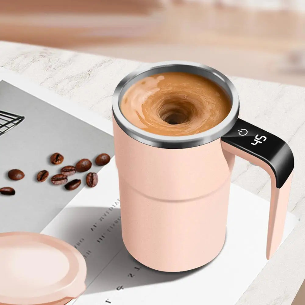 Stainless Steel Rechargeable Electric Stirring Cup | Portable Mixing Mug