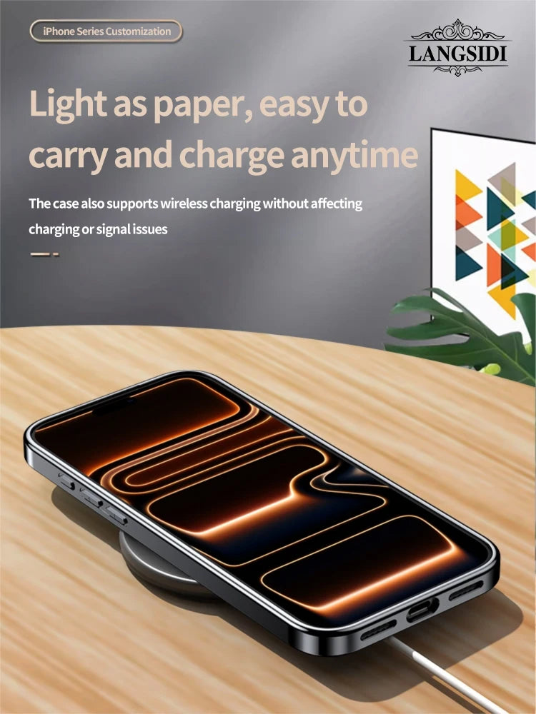 Funda de lujo de piel para iPhone | Protección total de la lente