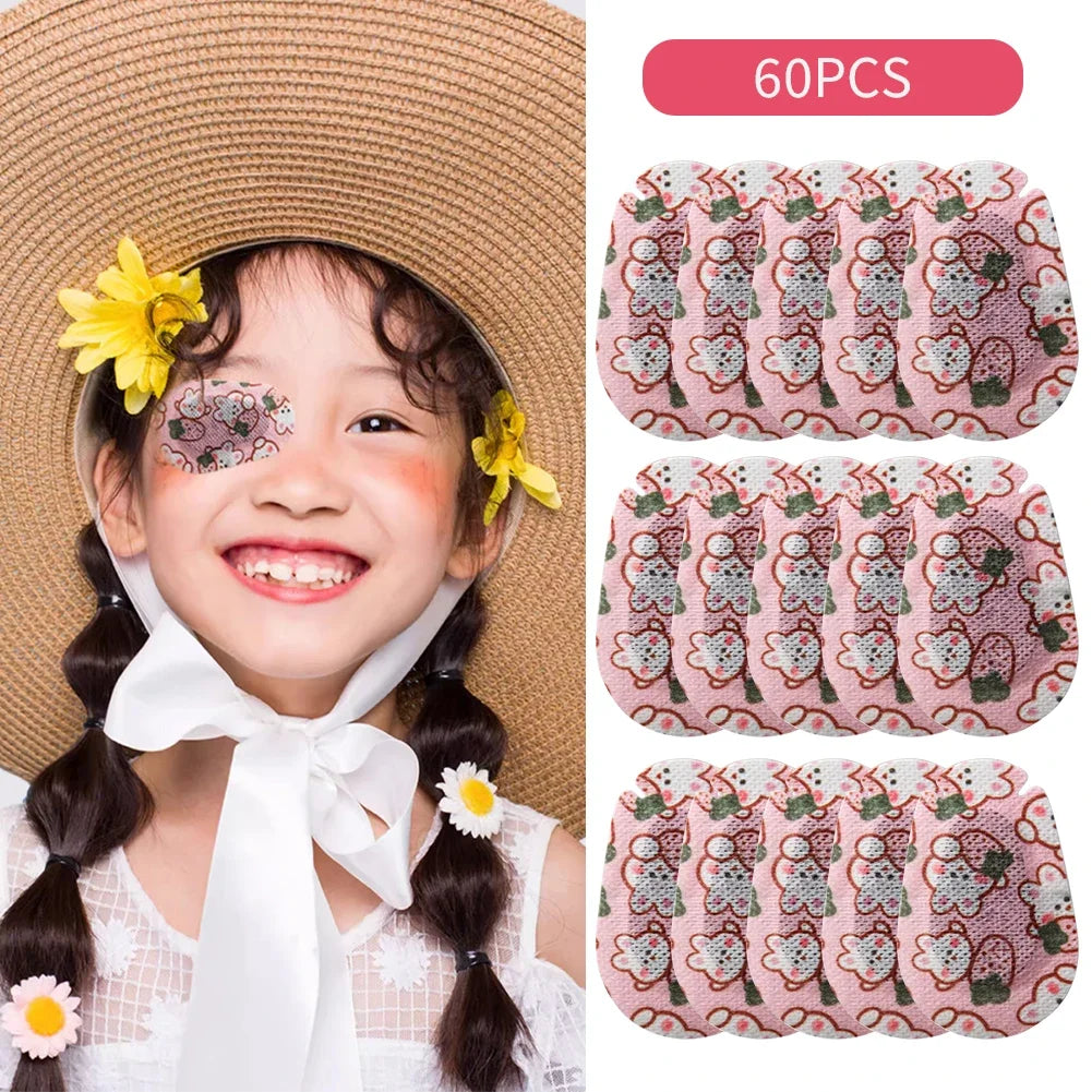 60Pcs Cartoon Amblyopia Eye Patches for Kids | Vision Care