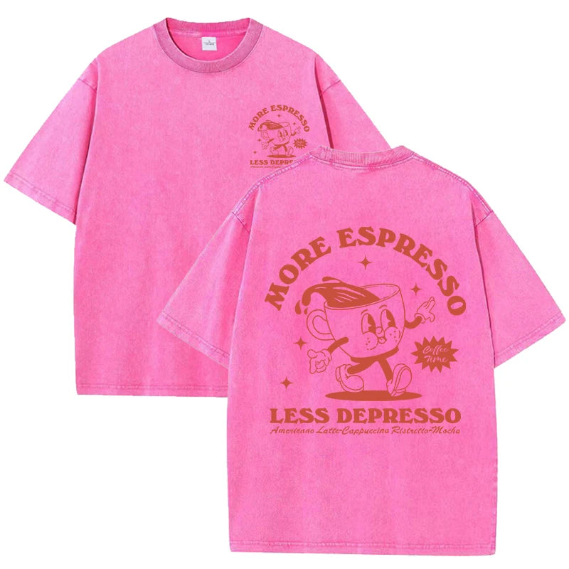 More Espresso Less Depresso Women's Breathable Tee Shirt