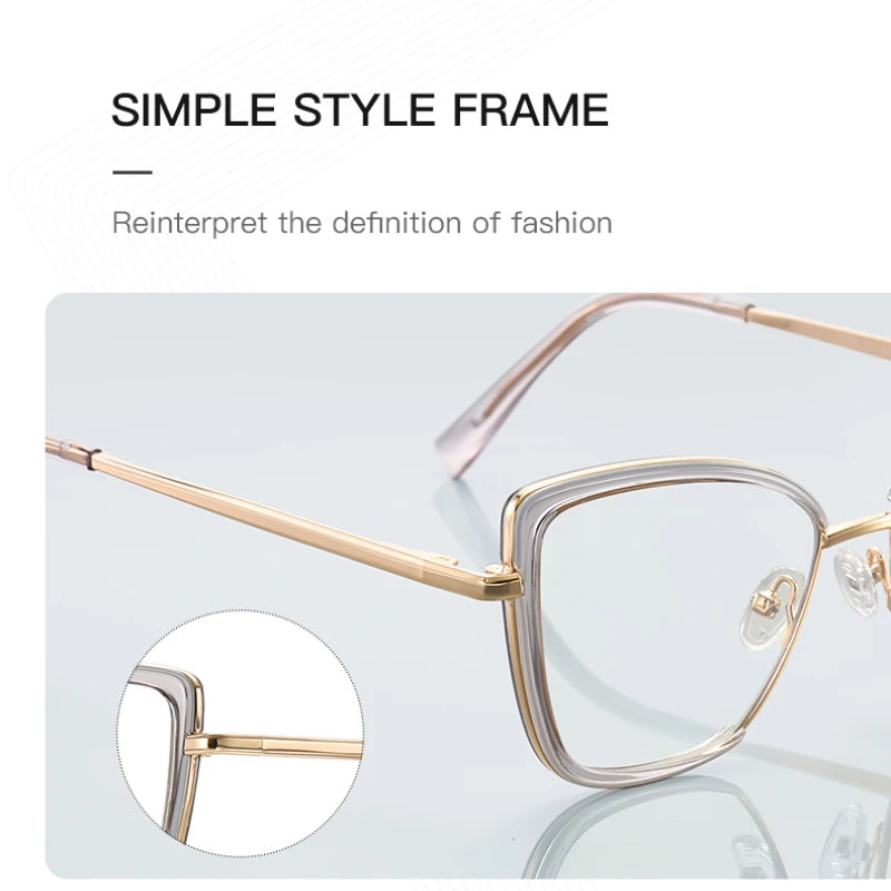 Customizable Anti Blue Light Myopia Glasses for Women | Stylish & Functional