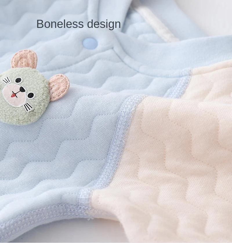 Cute Baby Long Sleeve Cartoon Bodysuit | Warm & Cozy Romper