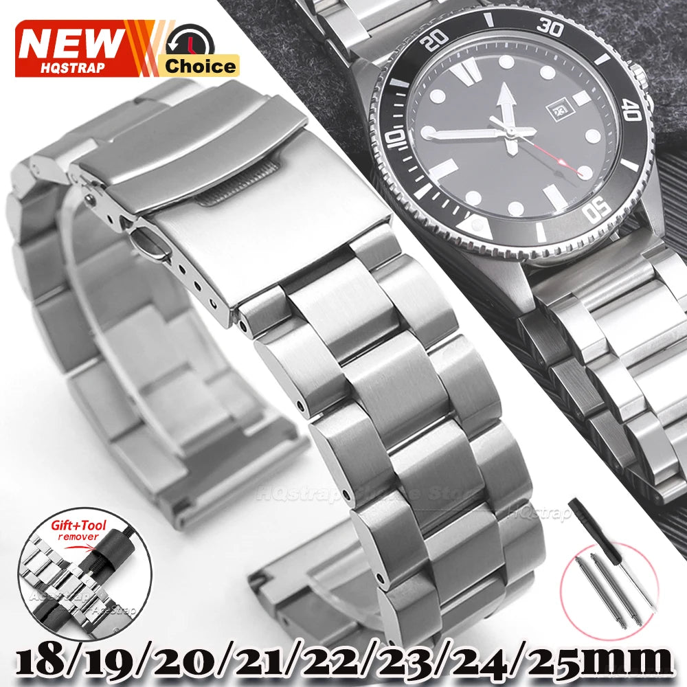Universal Stainless Steel Watch Band for Business Style