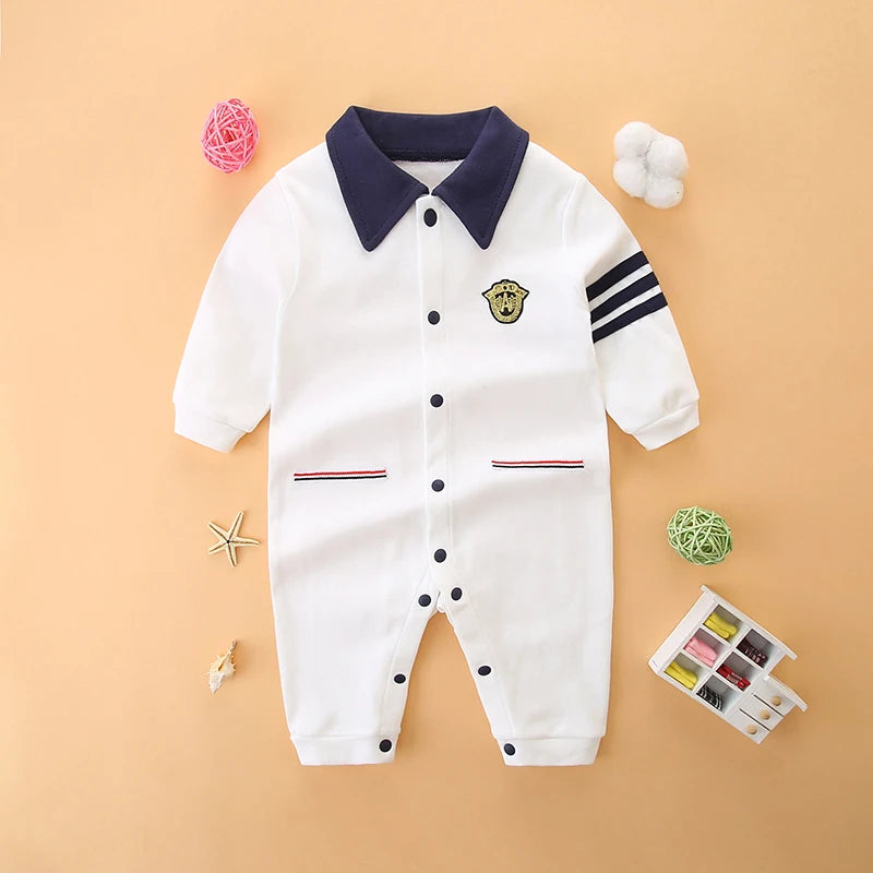 Baby Cotton Jumpsuit for Spring & Fall | Adorable Infant Attire
