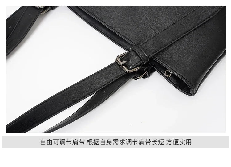 Soft Leather Tote Bag for Men | Large Capacity Business Casual