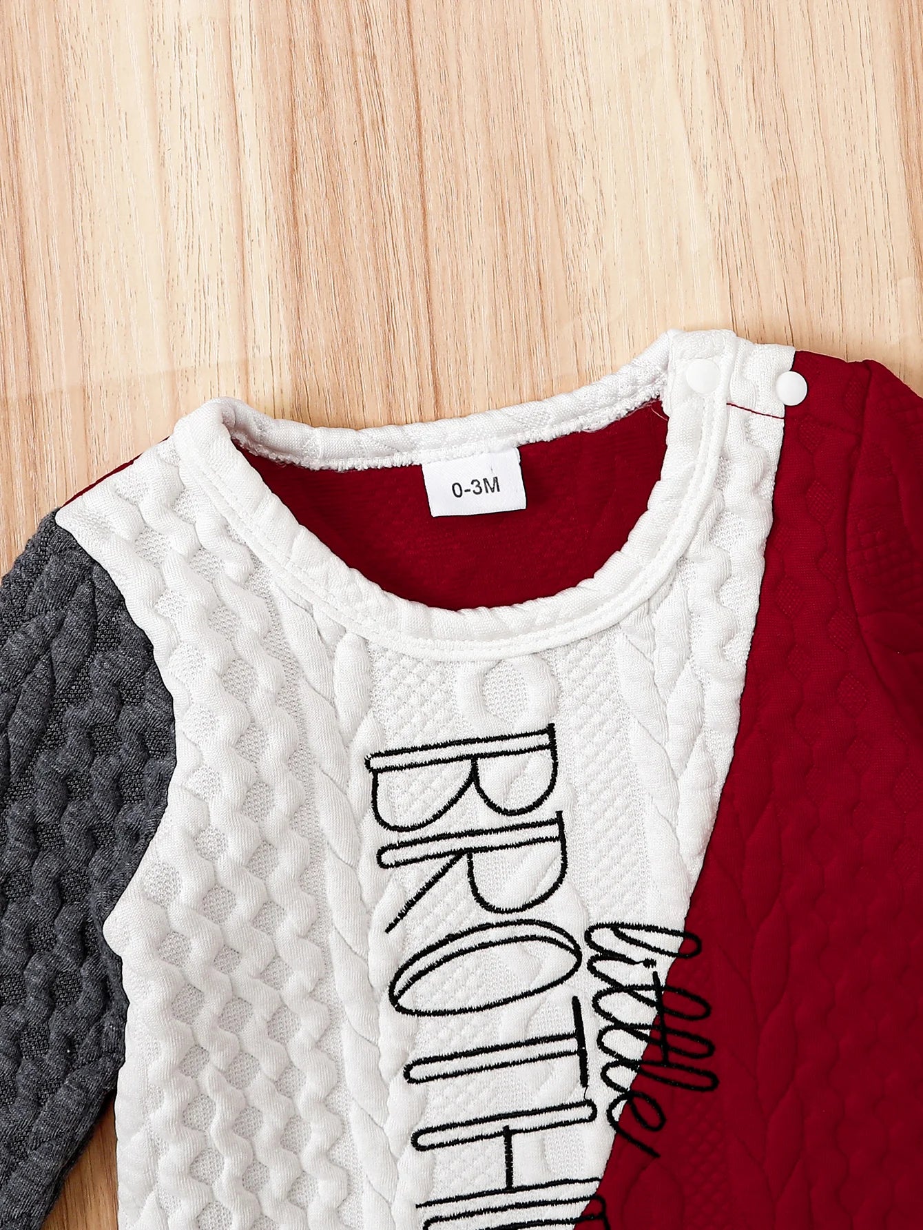 Stylish Baby Romper with 'BROTHER' Design | Cozy Warm Outfit