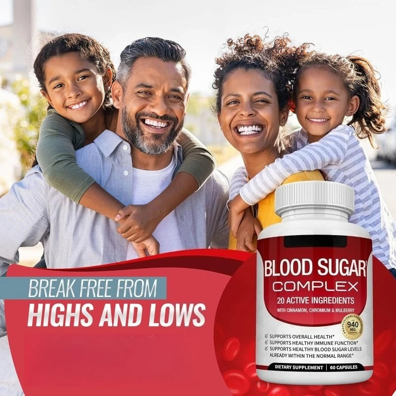 Natural Blood Sugar Complex Supplement for Healthy Levels