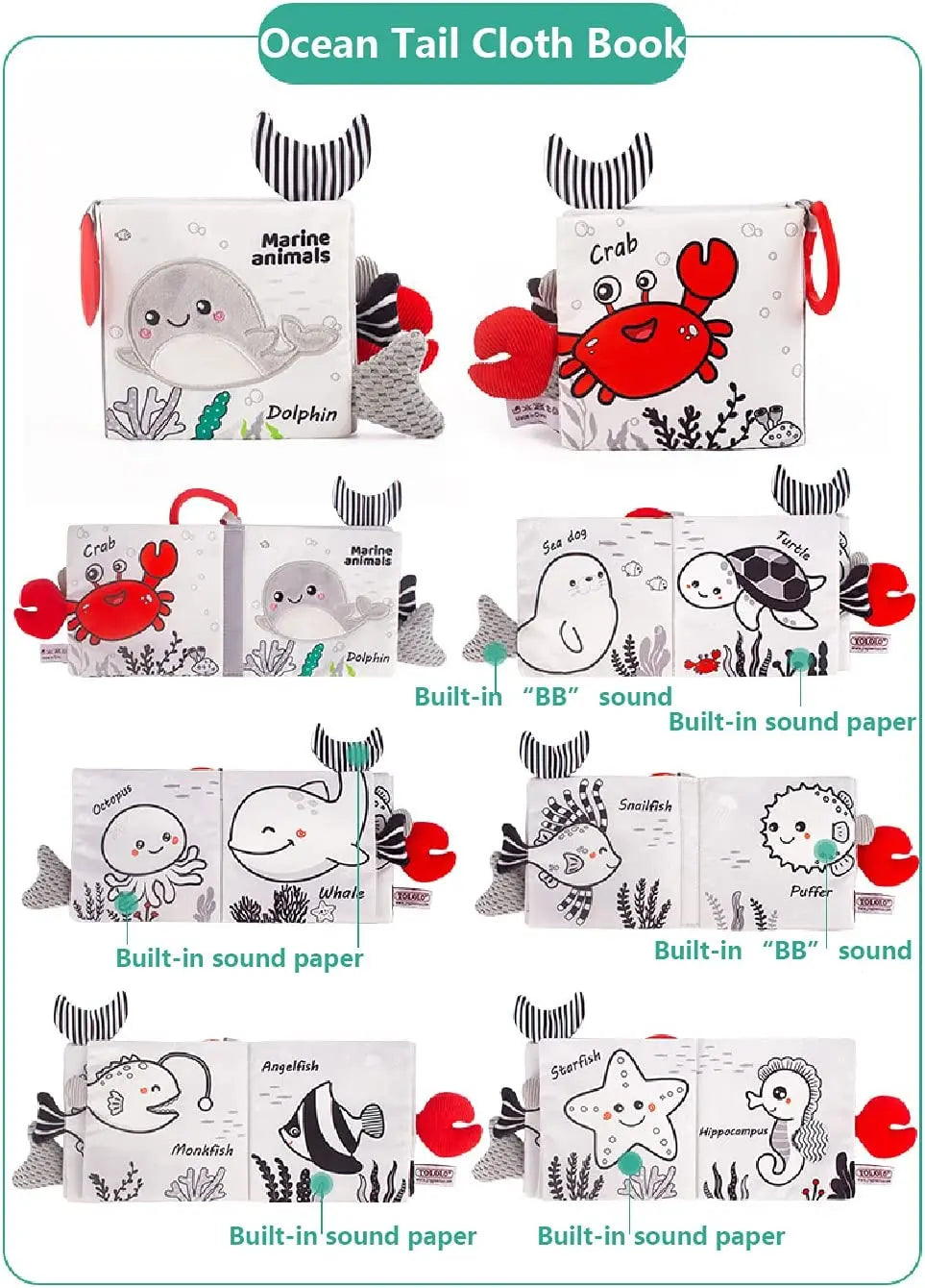 Soft Baby Cloth Animal Book | Engaging Sensory Learning Toy