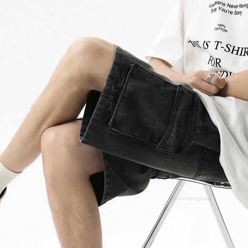 Men's Summer Retro Fashion Denim Shorts | Multi-pocket & Comfortable