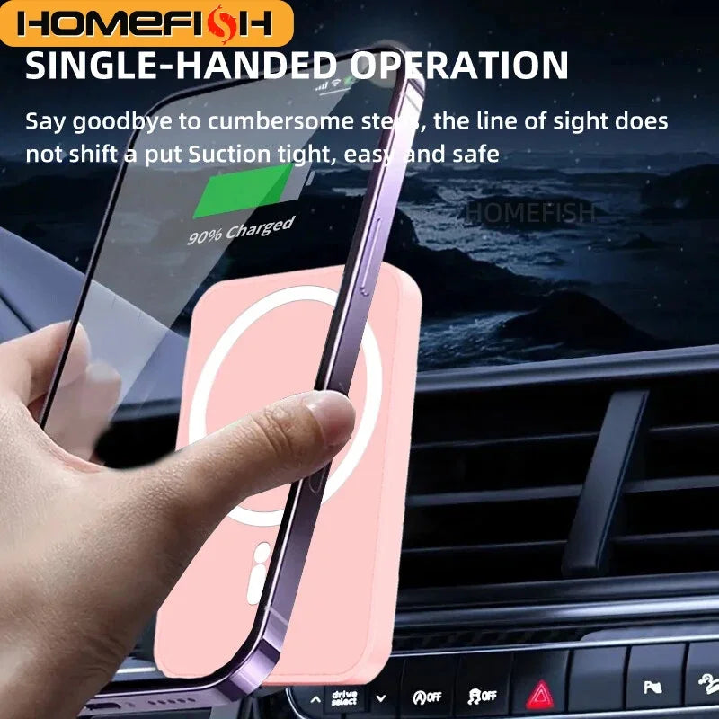 Magnetic Car Wireless Charger | Fast Charging Phone Holder Stand