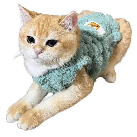 Chaleco Acogedor de Invierno para Gatos | Suéter Cortavientos para Gatos Pequeños y Medianos