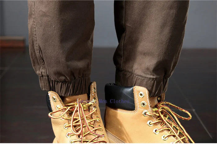Plus Size Cotton Joggers for Men | Comfortable Ankle-Length Pants