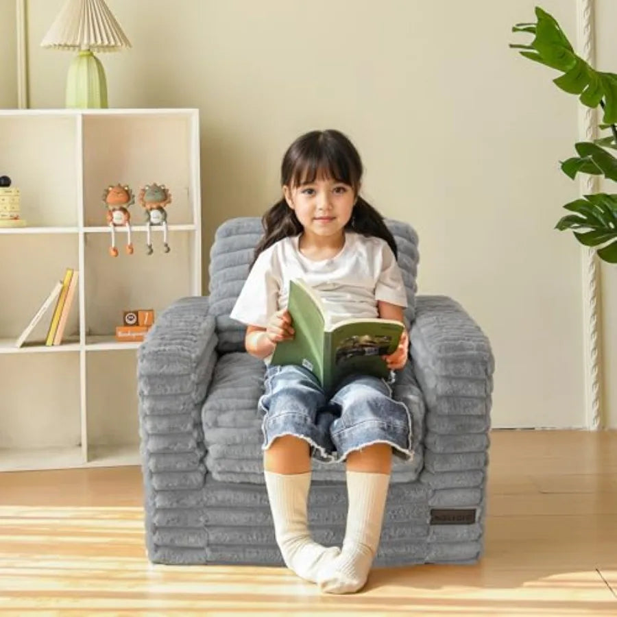 Comfy Faux Fur Bean Bag Chair | Cozy Floor Sofa with Pillows