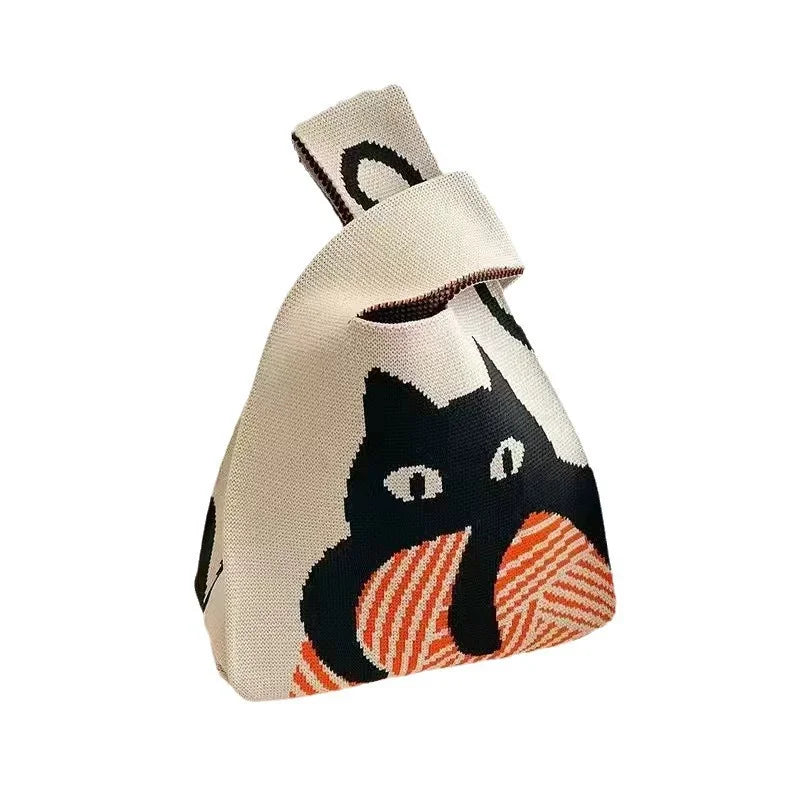 Handmade Mini Knitted Tote Bags | Portable Spring Summer Handbags