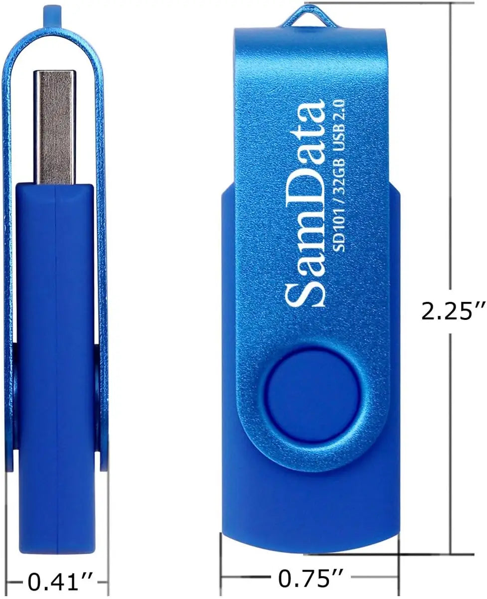 2 Pack 32GB USB Flash Drives | LED Indicator & Capless Design