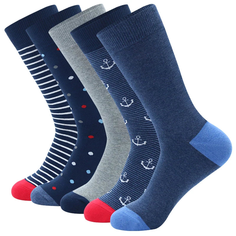 Men's Dress Socks | Breathable Cotton Crew Socks for All Occasions