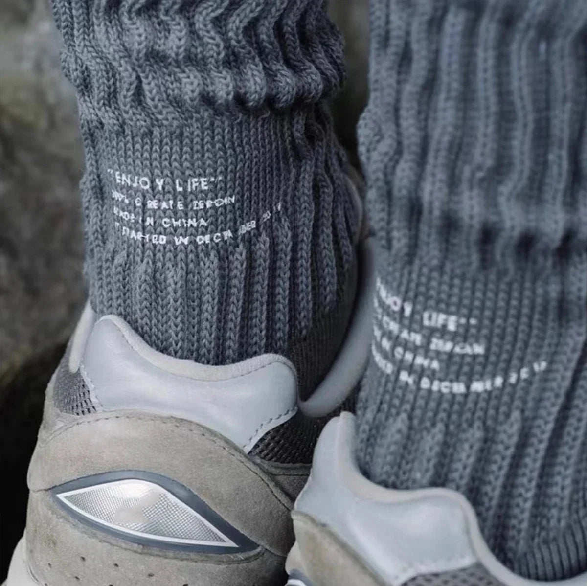 Men's Vintage Knitted Medium Tube Sports Socks | Thick Comfort