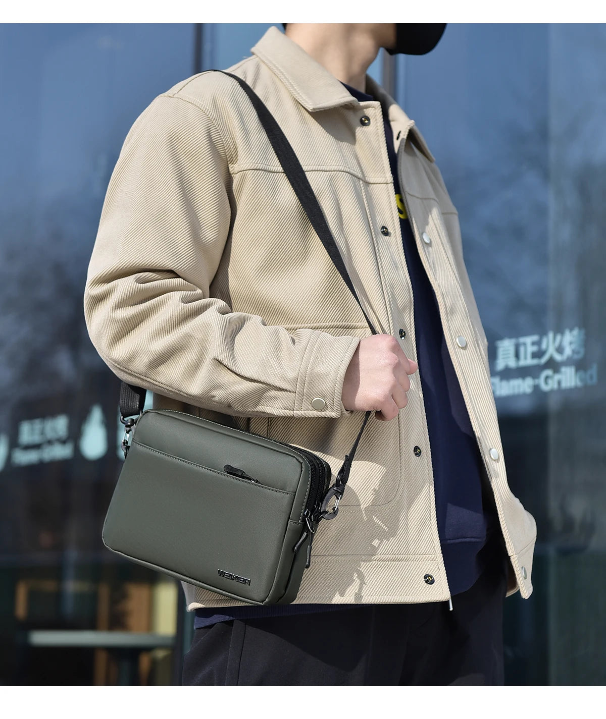Men's Waterproof Messenger Bag | Versatile Outdoor Shoulder Bag