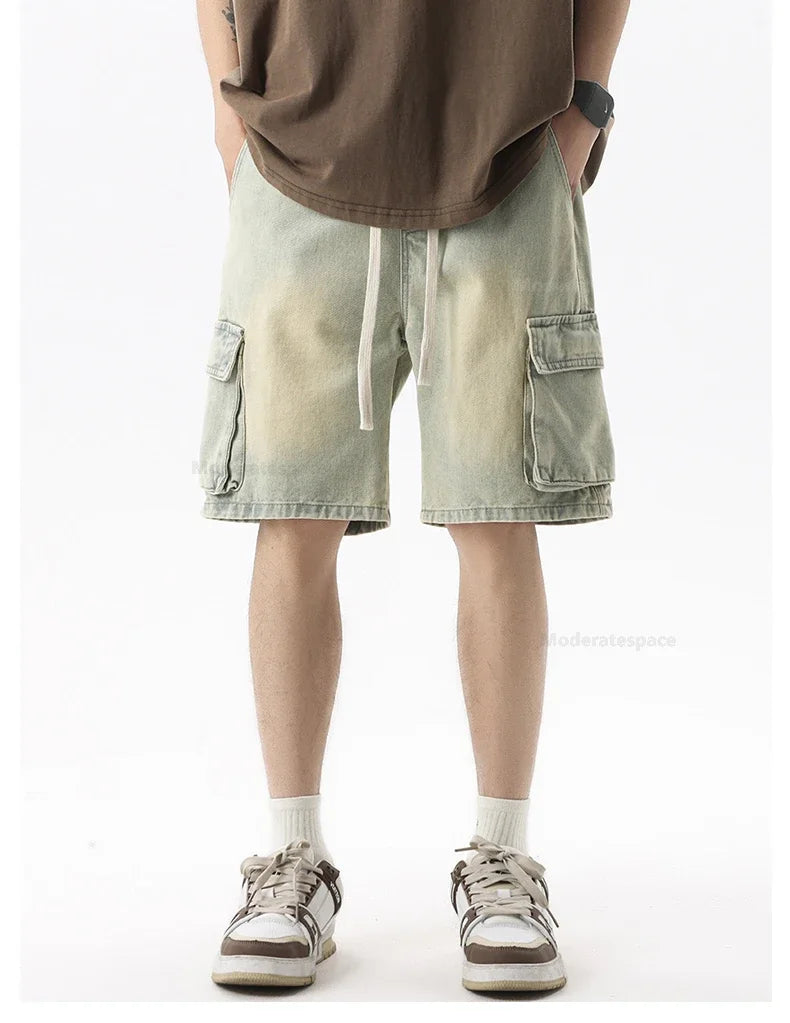 Men's Summer Retro Fashion Denim Shorts | Multi-pocket & Comfortable