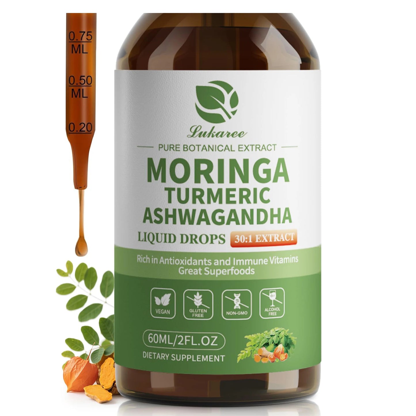12-in-1 Organic Moringa Drops | Energy, Immune, Joint Support