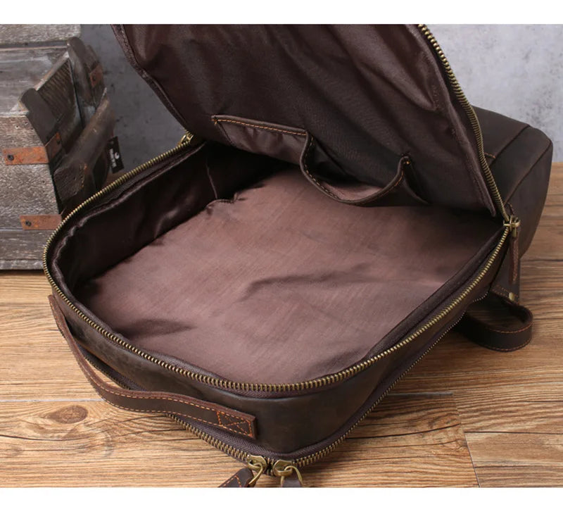 Vintage Genuine Leather Backpack for Men | Stylish Daily Rucksack