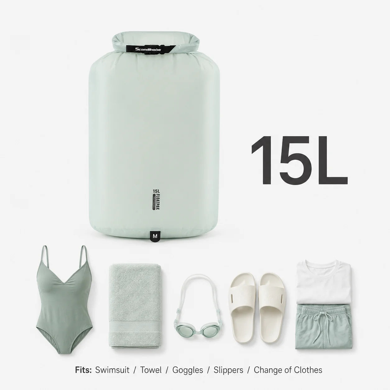 Waterproof Wet Clothes Bag Gym Swimming Travel Dry Bag Foldable Leakproof Wet Dry Separation Storage Bag for Fitness Beach