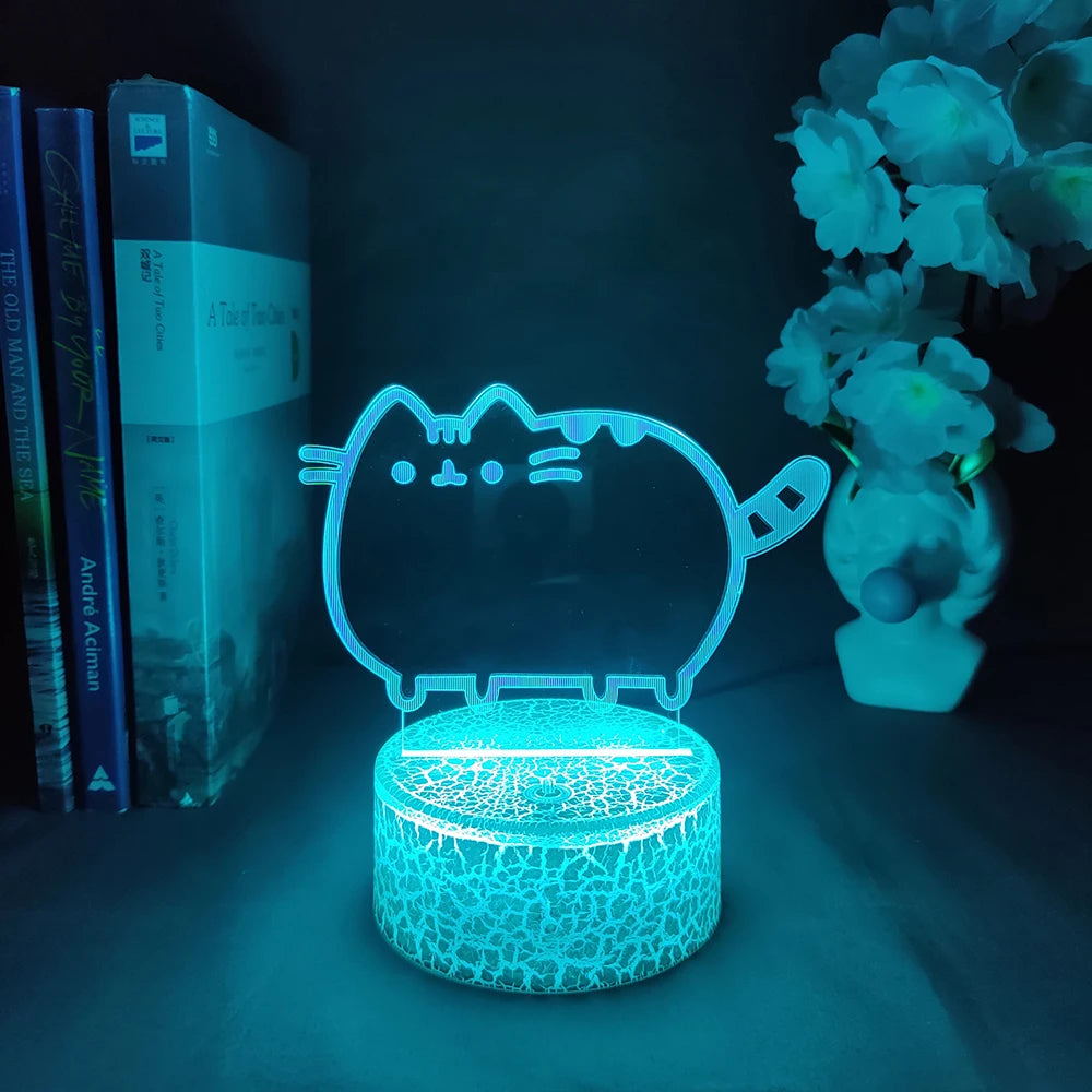 Cute 3D Cat Illusion Lamp | Adorable Nightlight for Cozy Spaces