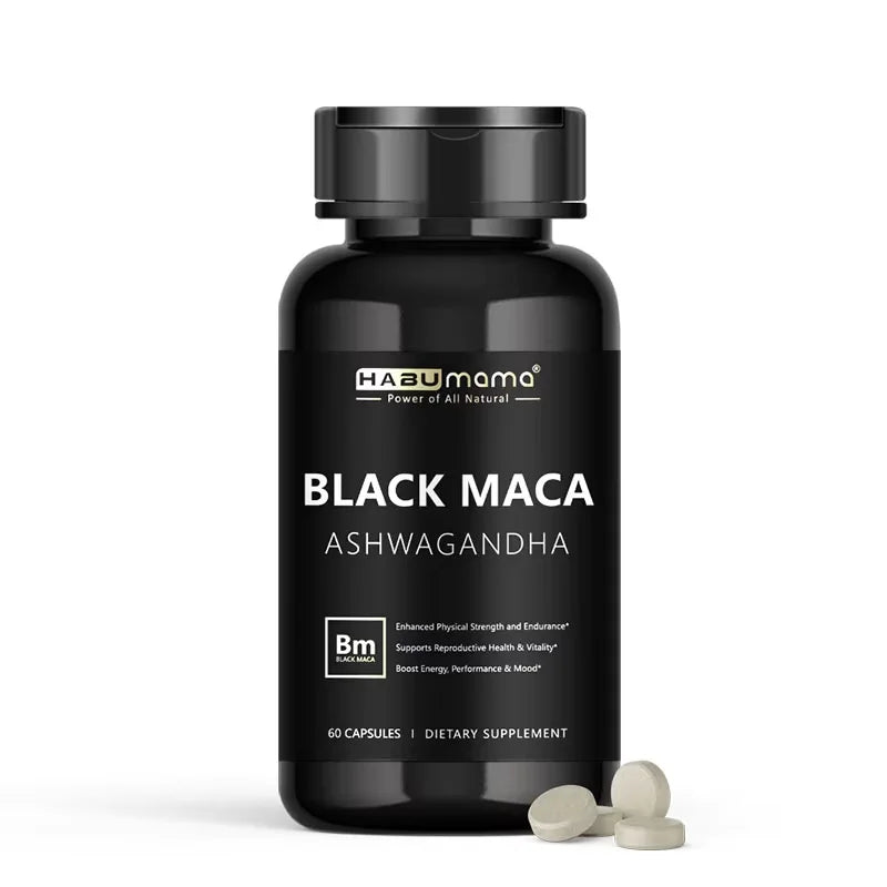 Black Maca Root & Ashwagandha Supplement for Men's Stamina