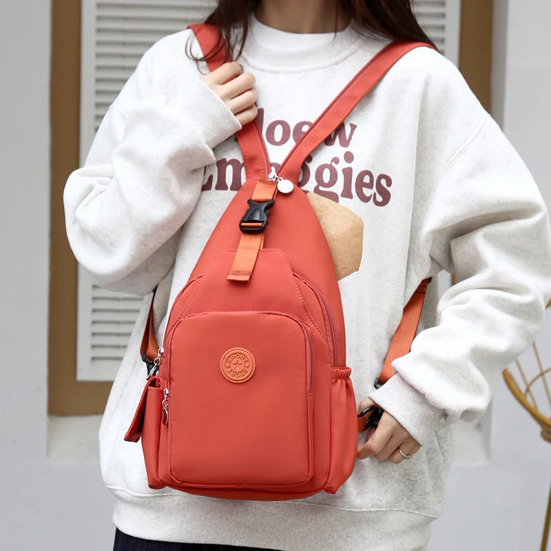 Women's Large Capacity Nylon Crossbody Bag | Versatile Sling & Backpack