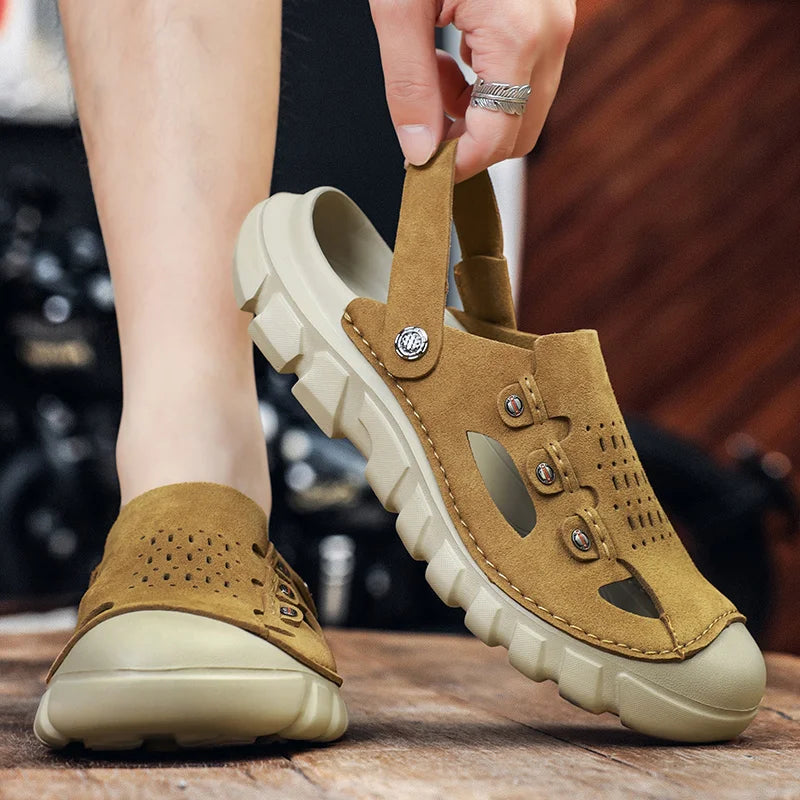 Men’s Two-Way Wearing Hollow Out Sandals | Breathable Summer Footwear