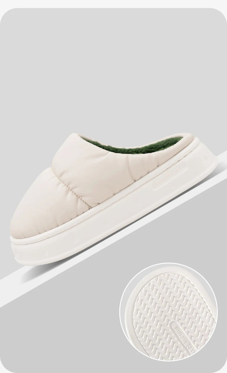 Women's Waterproof Plush Slippers | Cozy Flannel Winter House Shoes