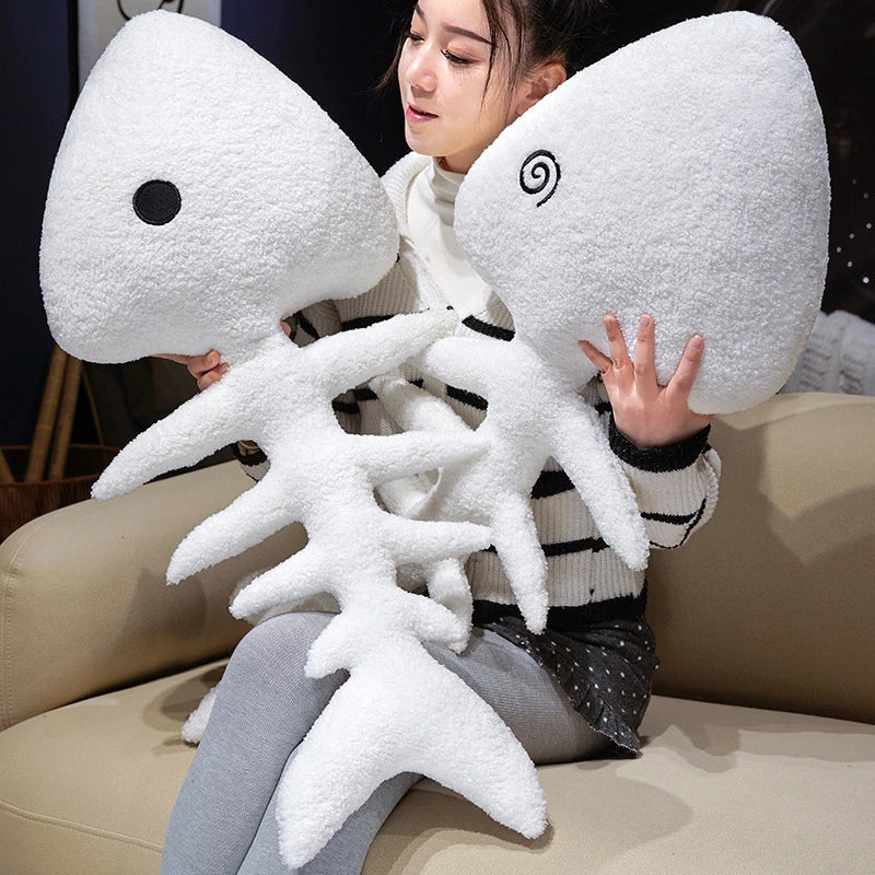 Creative Fish Bone Plush Toy | Cozy Cushion & Fun Gift