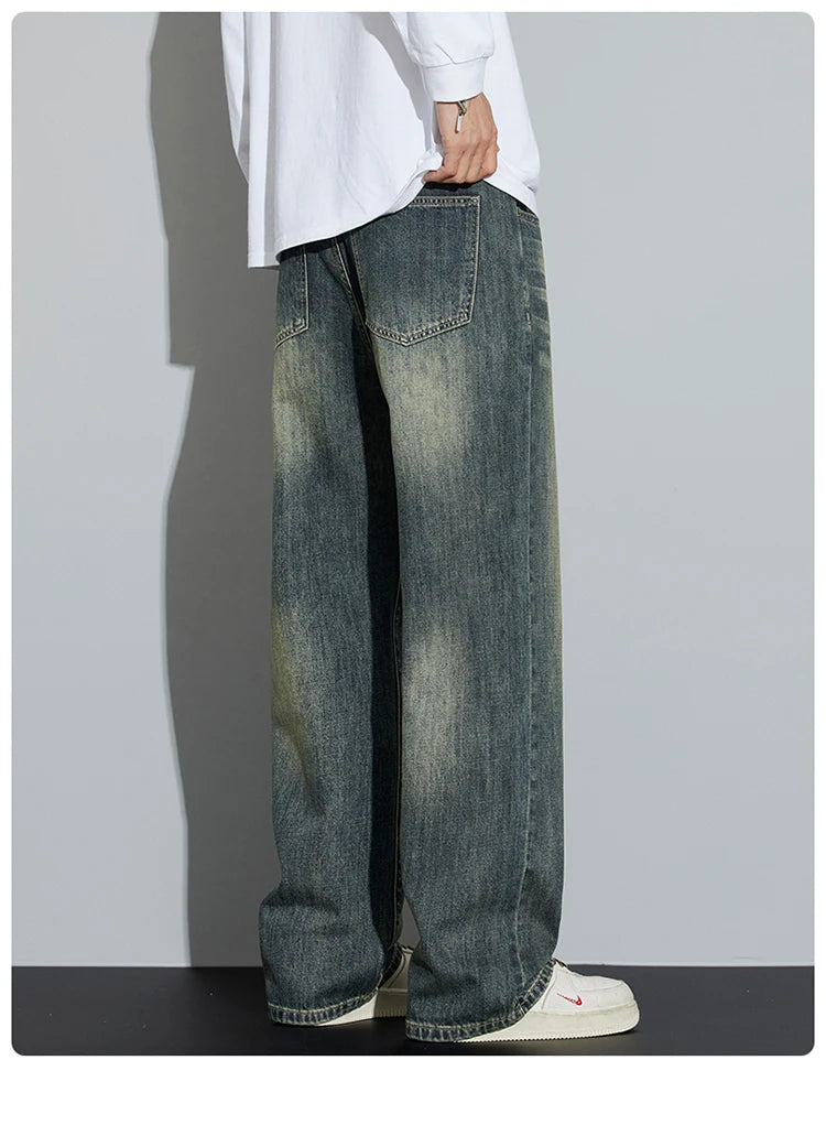 Baggy Men's Wide Leg Jeans | Retro Loose Fit Streetwear Style