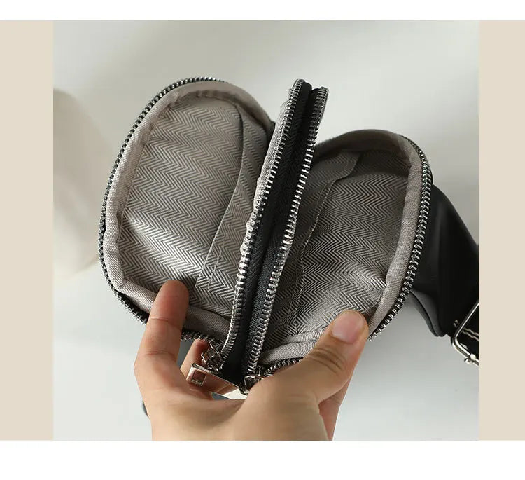 Unisex Soft Leather Chest Bag | Versatile Crossbody Waist Bag