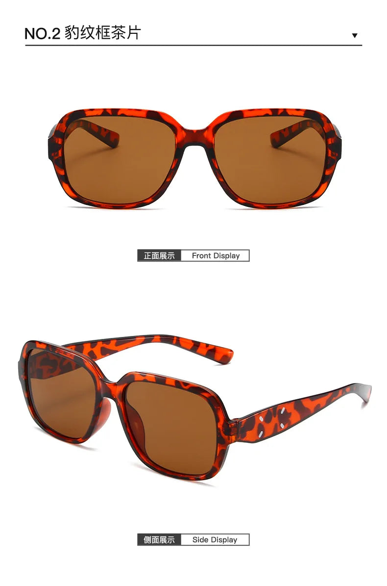 Trendy Retro Black Square Frame Sunglasses for Women & Men