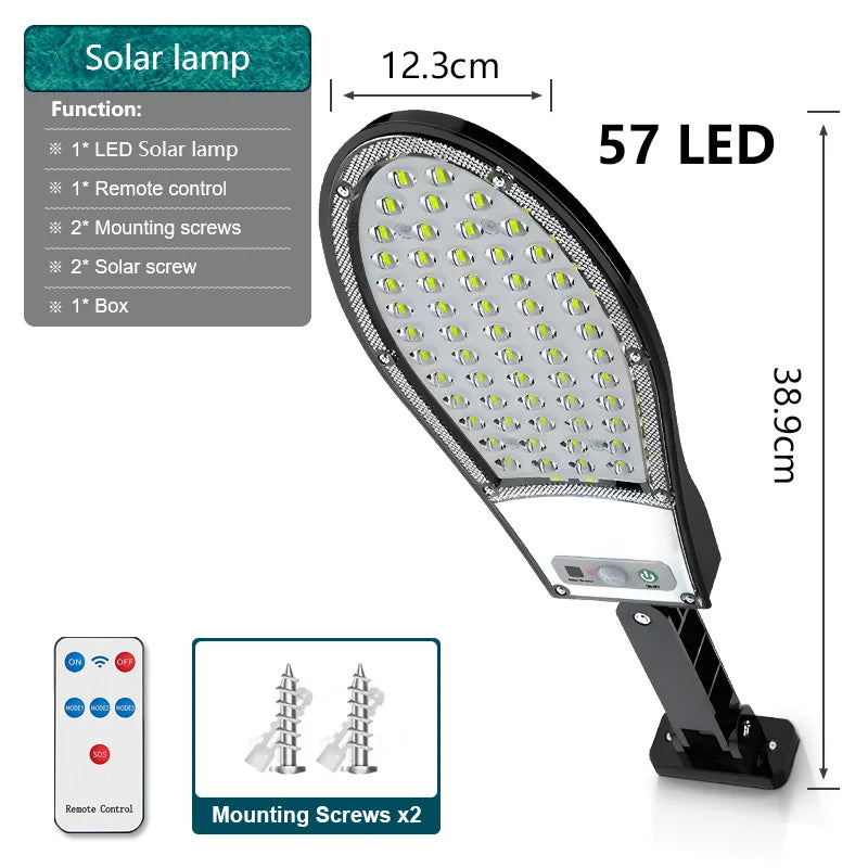 30W Solar Flood Light with Remote Control | Waterproof Outdoor Spotlight