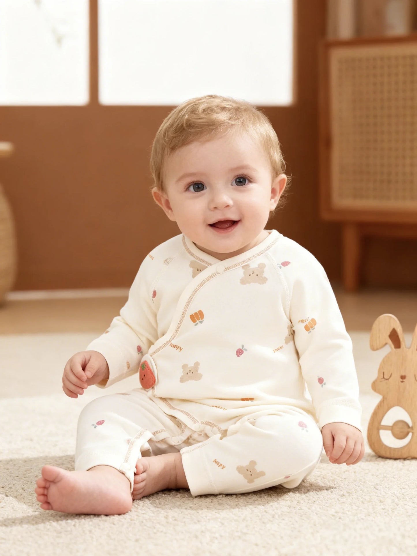Newborn Cartoon Cotton Baby Bodysuit | Soft Long Sleeve Comfort