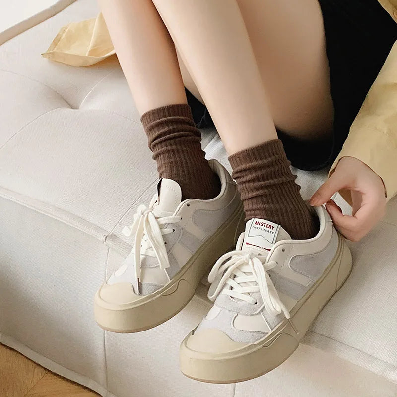 6 Pairs Women's Winter Cotton Socks | Cozy & Stylish Warmth