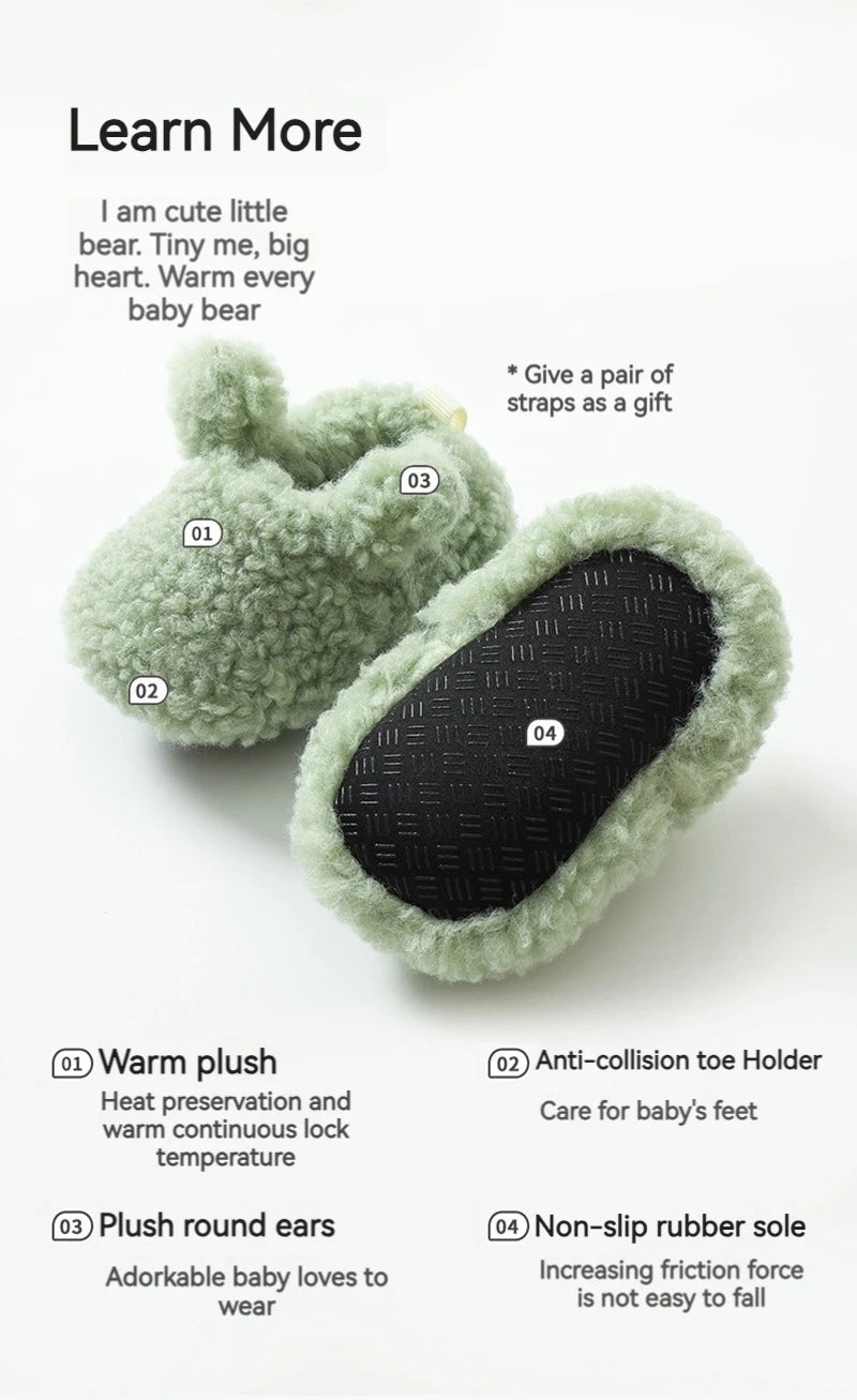 Warm Winter Baby Booties | Soft Anti-Slip Crib Shoes for Infants