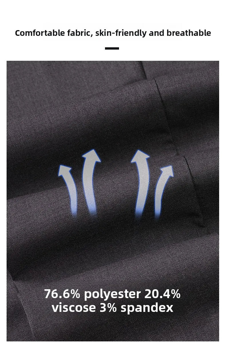 Men's Relaxed Fit Business Suit Pants | Stylish Office Trousers
