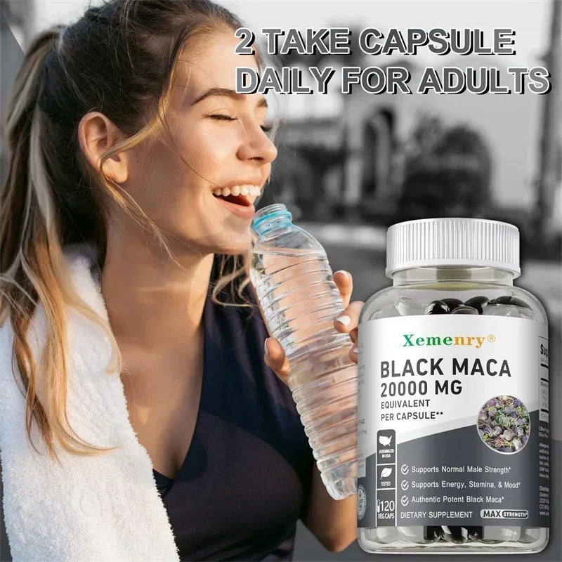 Black Maca Root Capsules | Enhance Energy & Reproductive Health
