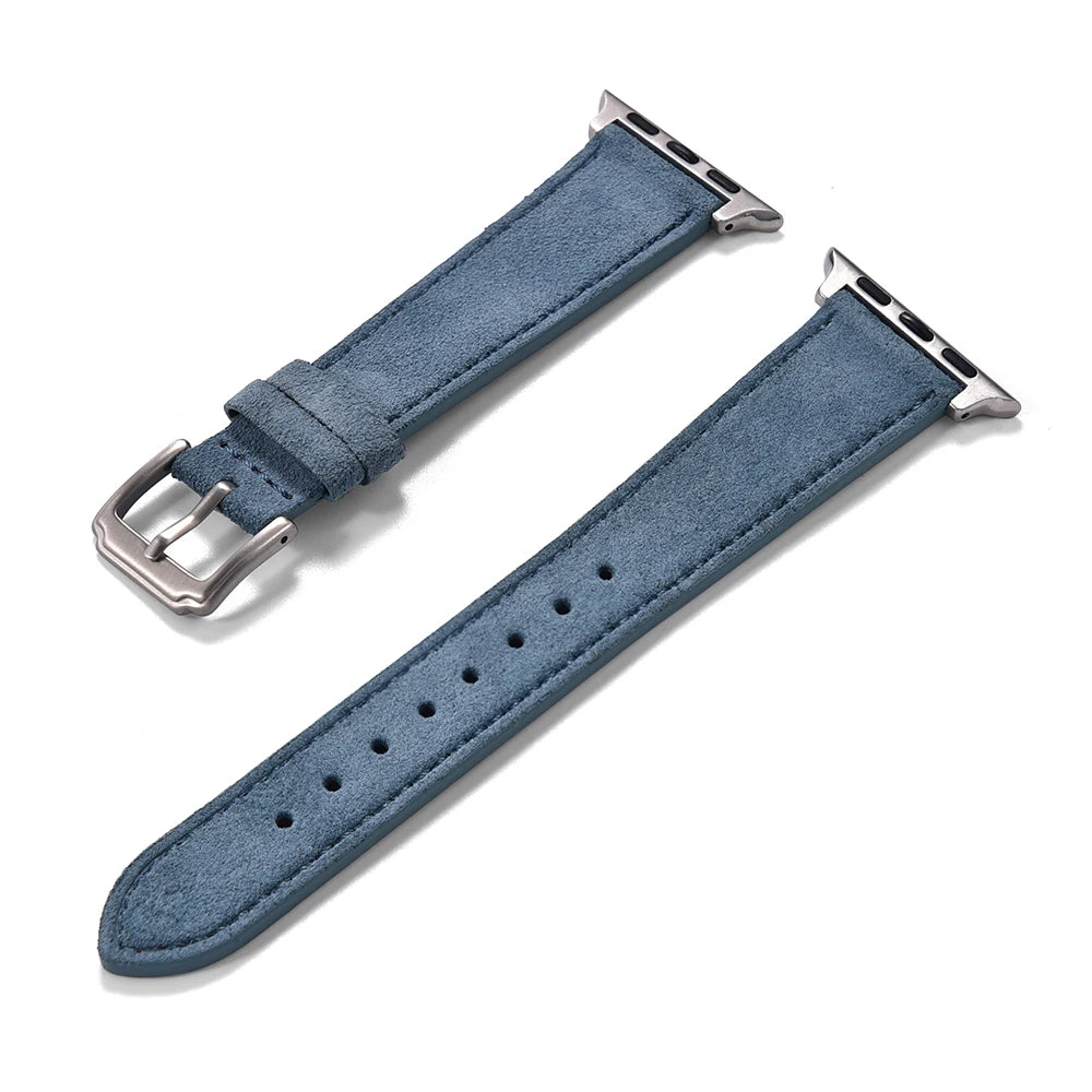 Vintage Suede Leather Strap for Smartwatches | Timeless Elegance