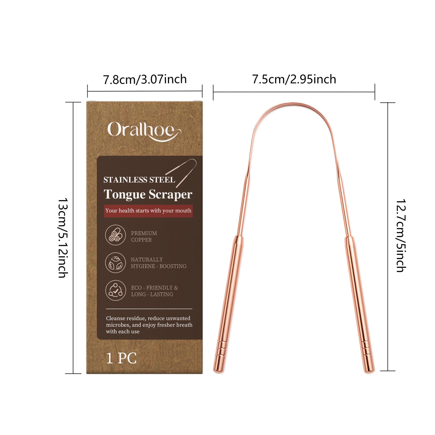 Stainless Steel Tongue Scraper | Freshen Breath & Enhance Oral Care